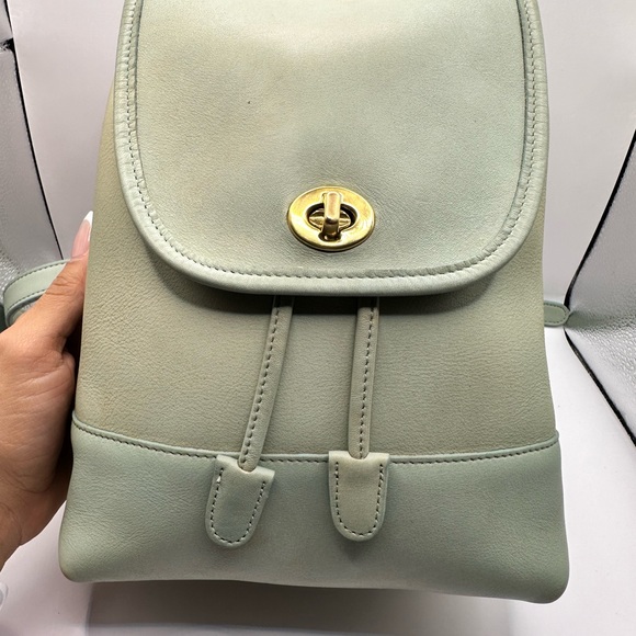 Vintage Coach Daypack in Aqua - Picture 4 of 10